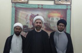 maulana abbas sajjadi and maulana shaik mohammad and bashshar sajjadi with wakeel grand ayatullah moosawi ardabily