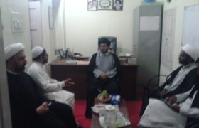 maulana abbas sajjadi meeting with wakeel granad ayatullah moosavi ardabely in office