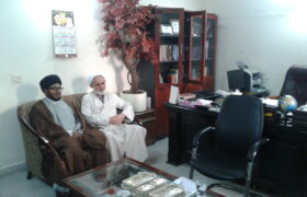 maulana abbas sajjadi with rais e jamia al mustafa al almia